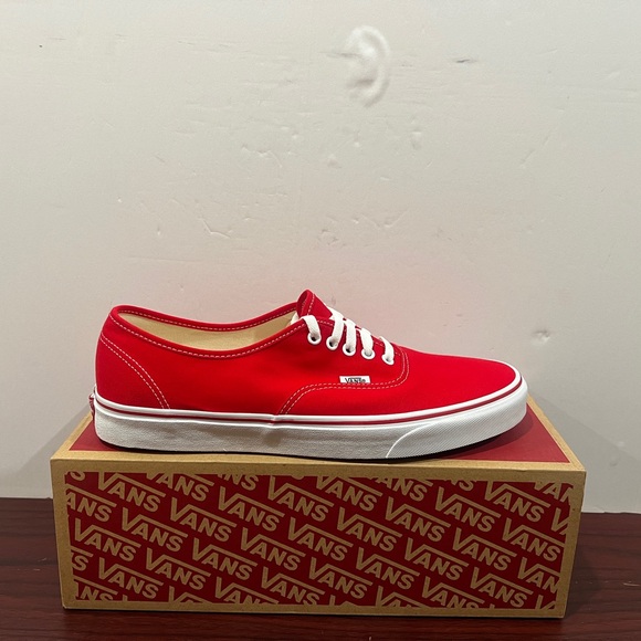 Vans, Authentic, VN000EE3RED, Red & White - Picture 1 of 12